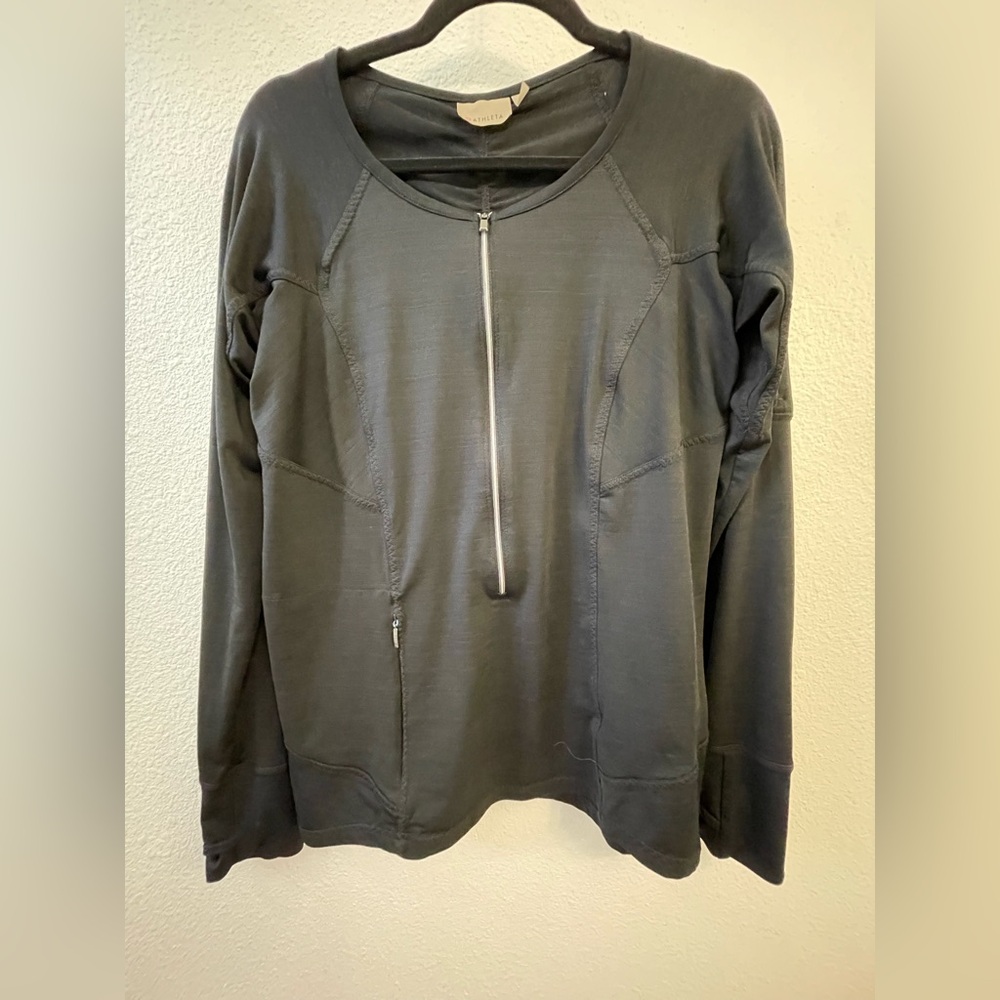 Athleta Black Long Sleeve Top